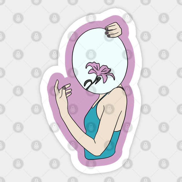 Surreal Woman Art Sticker by uveyiknur